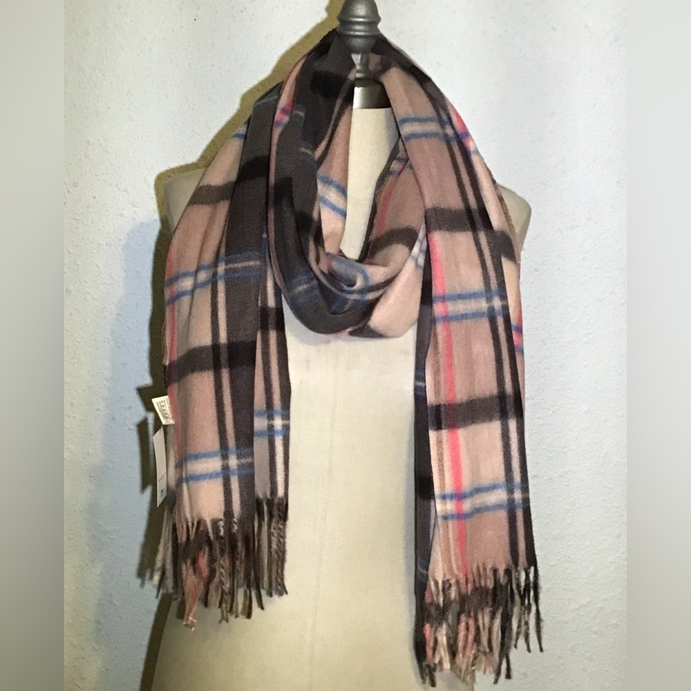 Clever girl plaid scarf